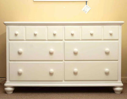 Ragazzi White Finish 6 Drawer Dresser with Wood Knobs