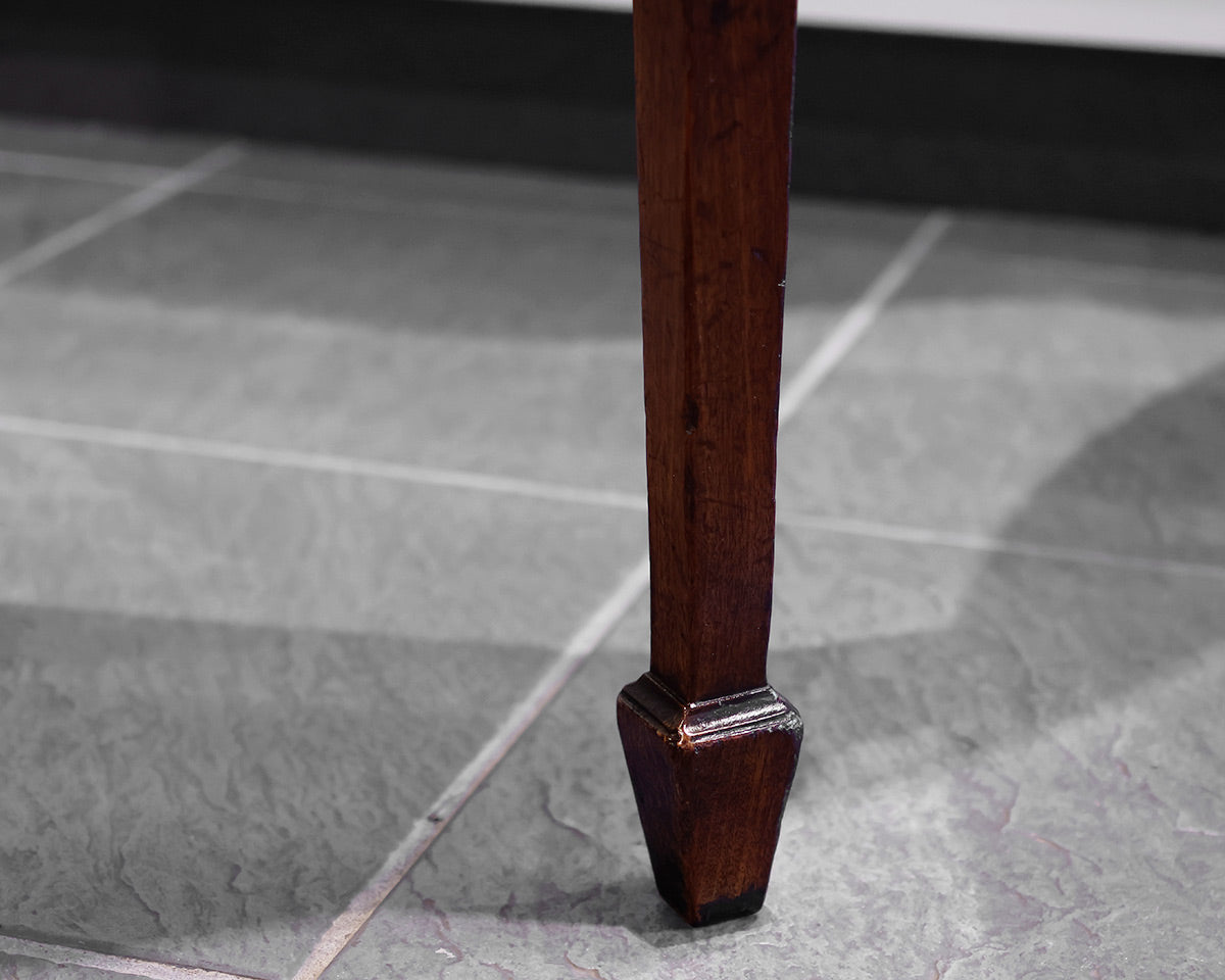 Set of Two Mahogany Demilune Tables