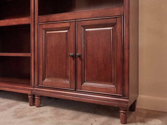 Cherry 2 Shelf Bookcase with 2 Doors