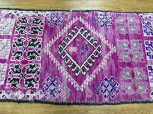 Purple Runner Rug with Tribal Motif