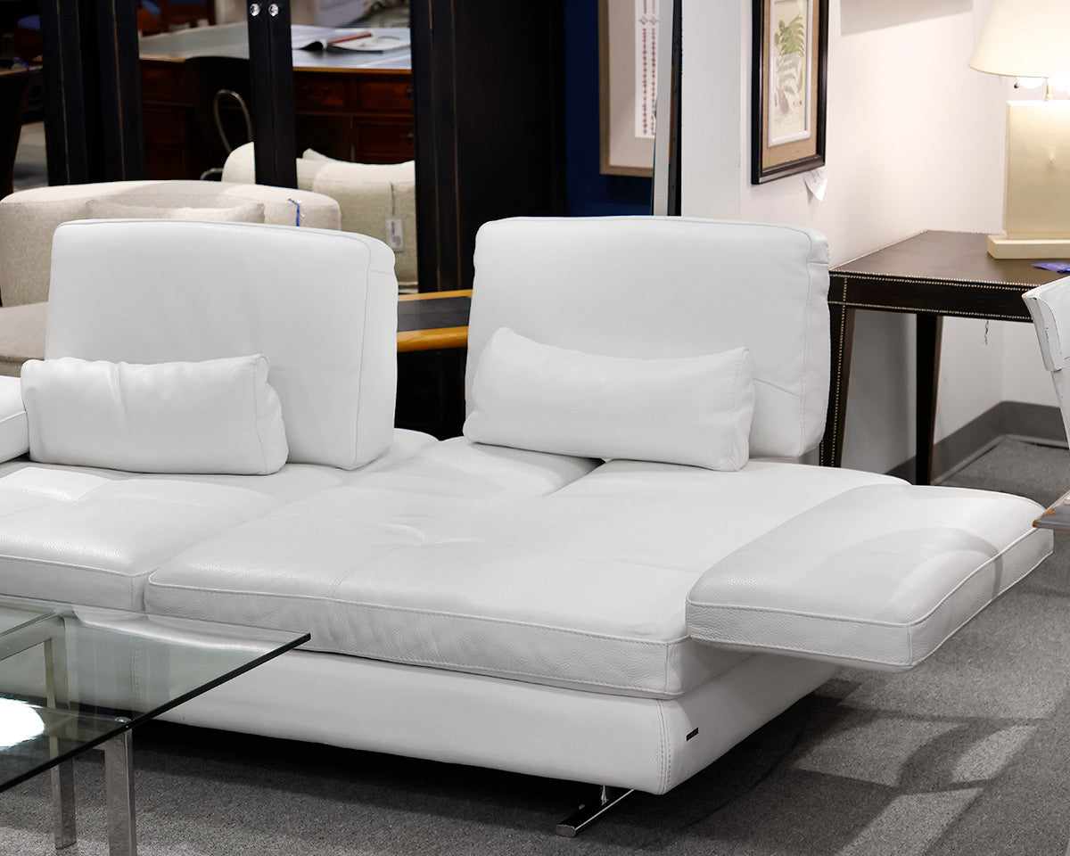 Giuseppe Nicoletti White Leather Sofa