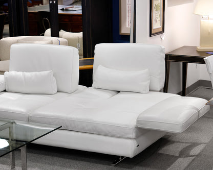 Giuseppe Nicoletti White Leather Sofa