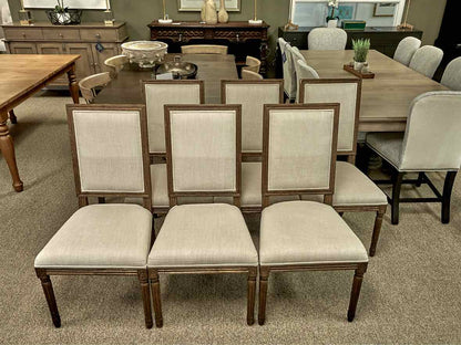 Set of 6 Restoration Hardware Vintage French Squareback Dining Chairs