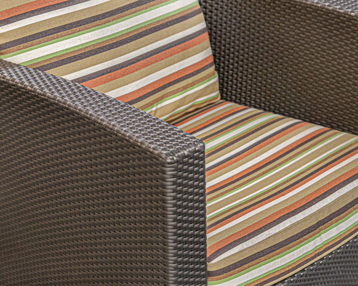 Dedon Dark Woven Wicker Outdoor Sofa & Chair Set