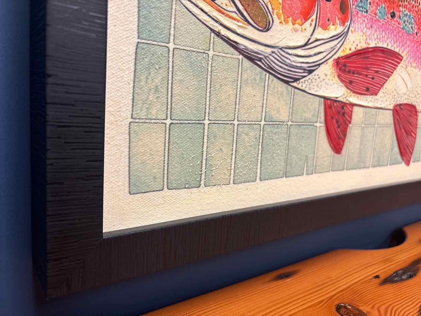 Framed Pair of Fish Painting