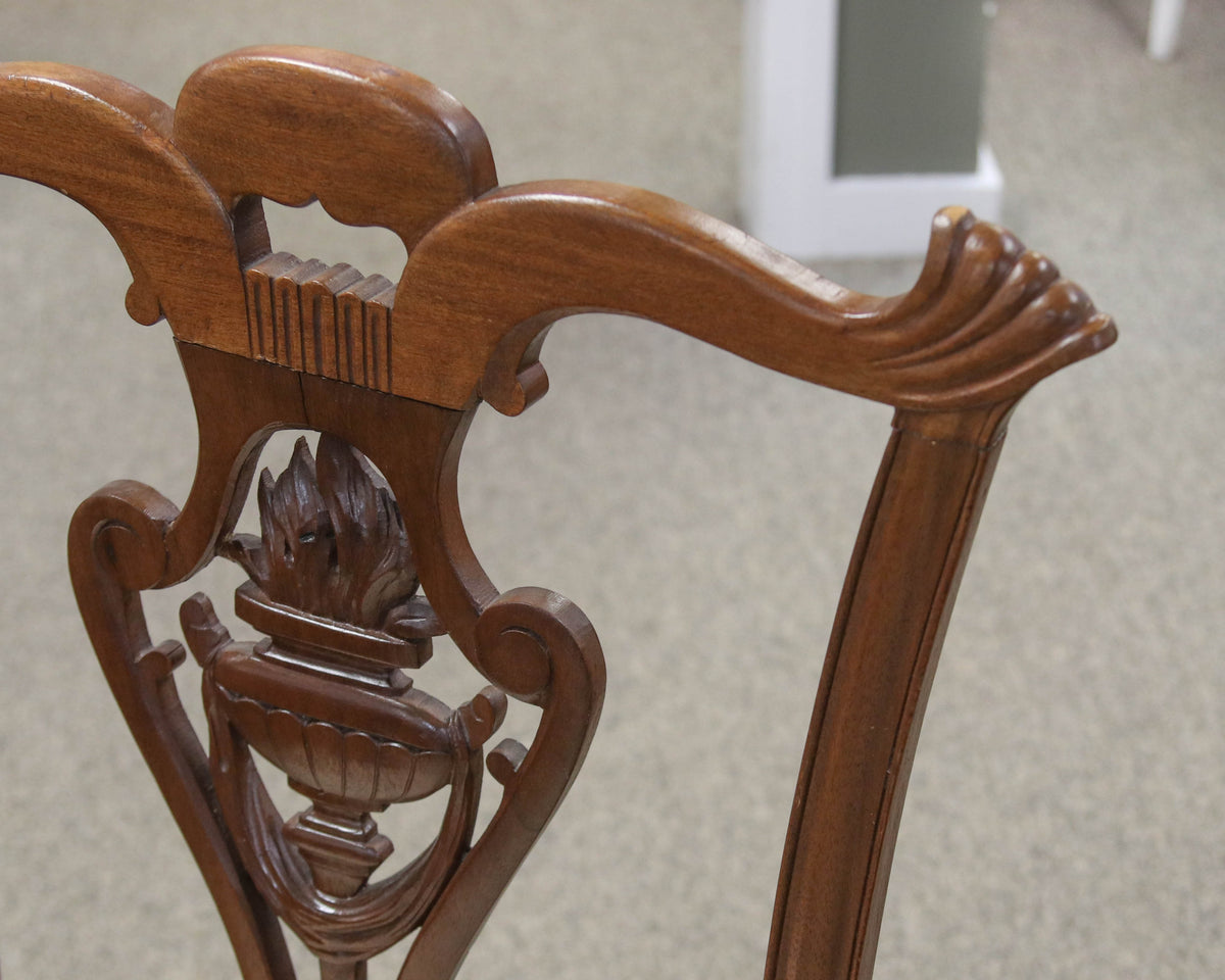 Pair of Chippendale Style Chairs in Walnut