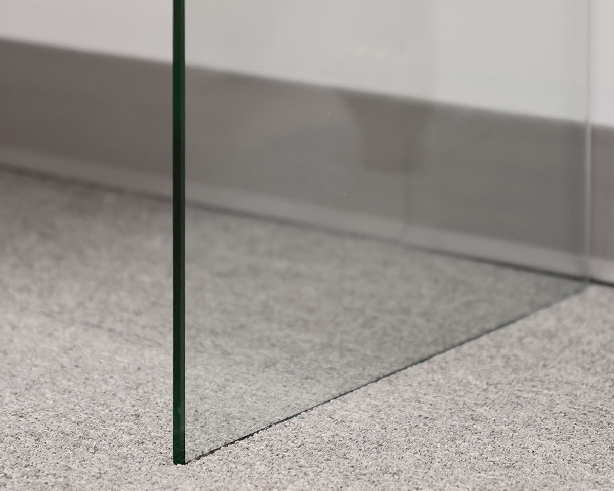 Contemporary White Desk With Acrylic Legs