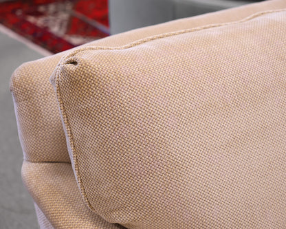 Pearson Two-Cushion Sofa In Basketweave Fabric on Turned Legs