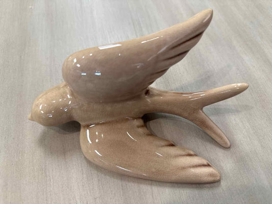Set of 3 Glazed Ceramic Swallows