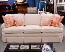 Custom Skirted Three-Cushion Sofa