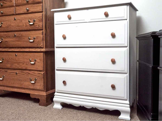Wildwood White Finish 4 Drawer Chest