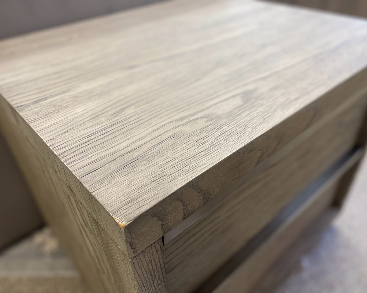 Pair of RH' Bezier' Grey Finish  2 Drawer Nightstands