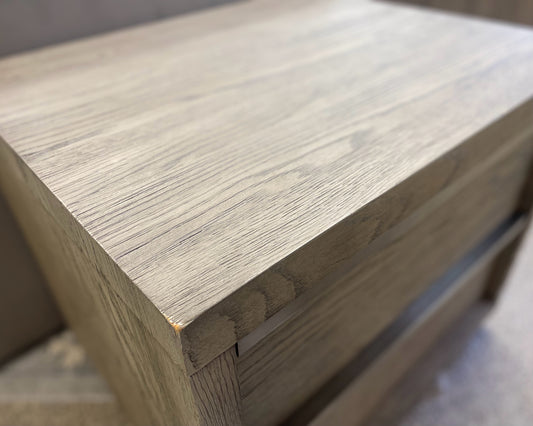 Pair of RH' Bezier' Grey Finish  2 Drawer Nightstands