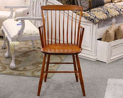 Vintage Maple Spindle Back Accent Chair
