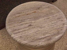 CB2 'Anillo' Travertine Indoor Outdoor Side Table