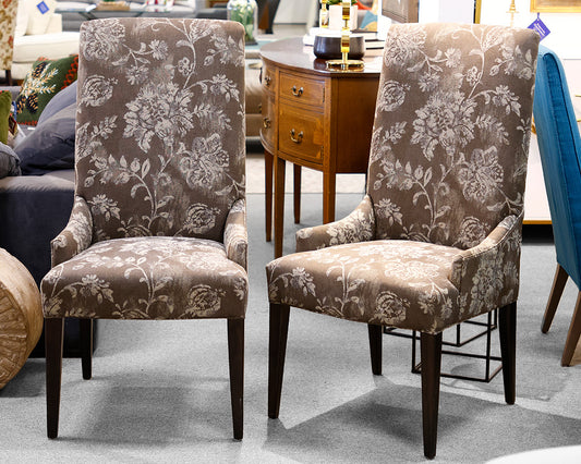 Pair of Custom Upholstered Hostess Chairs