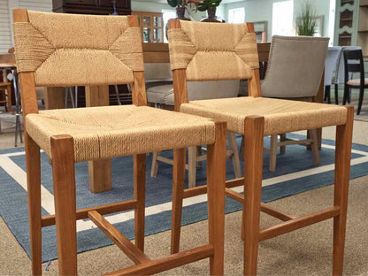 Pair of Serena & Lily 'Portside' Counter Stools