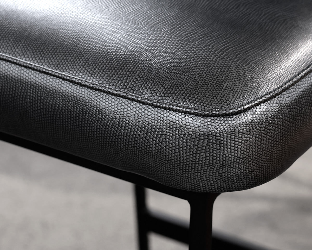Set of 3 Elysian Bar Leather Bar Stools