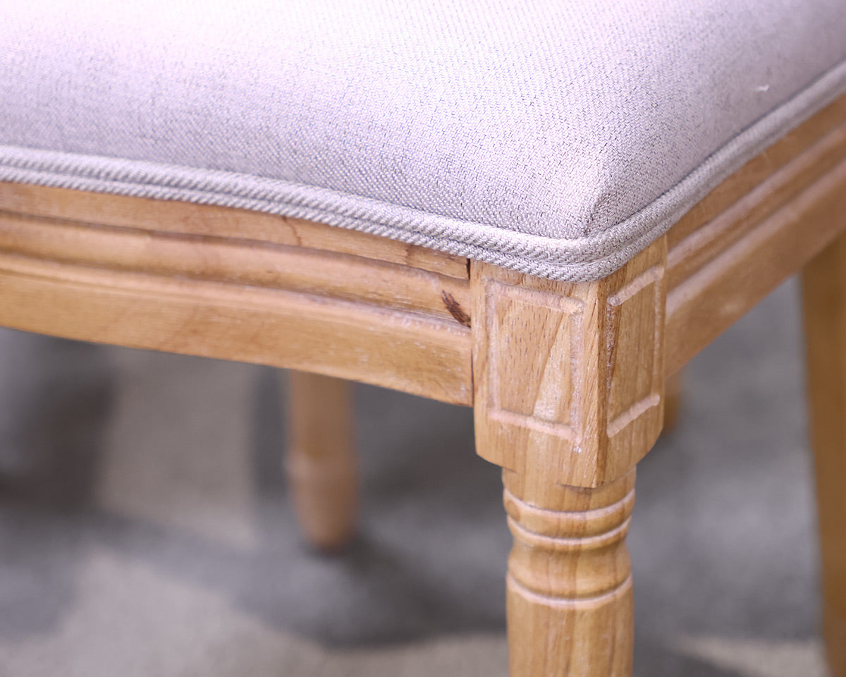 Set of 6 Noble House Home Oval Back Dining Chairs in Natural Linen
