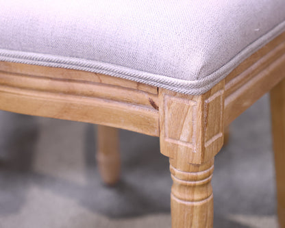Set of 6 Noble House Home Oval Back Dining Chairs in Natural Linen