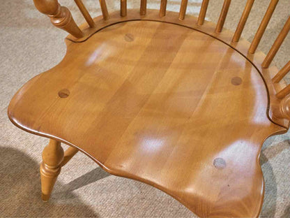 Set of 4 Maple Windsor Style  Dining Chairs (1) Arm & (3) Sides