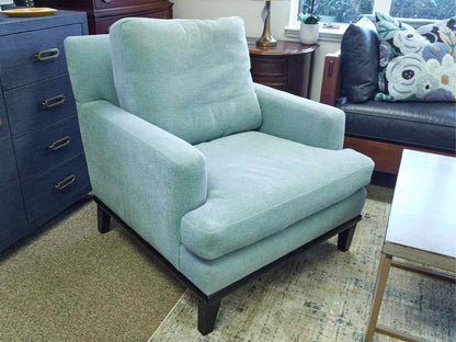 Robin's Egg Blue Upholstered Lounge Chair
