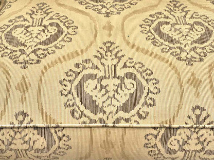 Ethan Allen Upholstered  Neutral Toned Damask Sofa