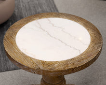Arhaus Rustic Round Marble Top Side Table