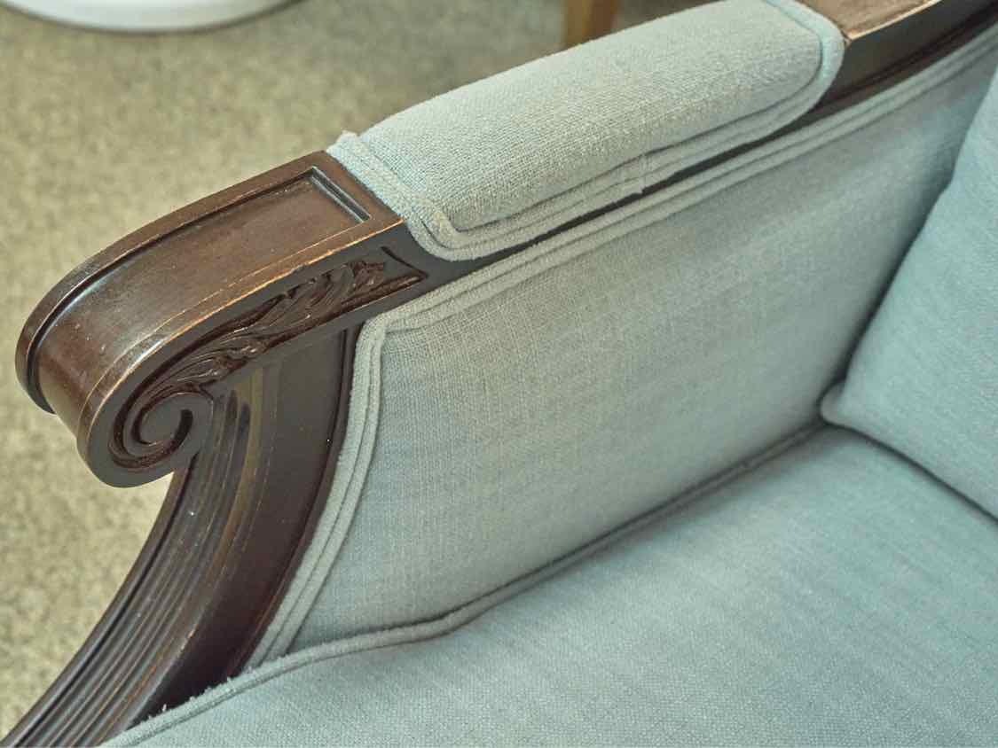 Ethan Allen Fairfax Chair in Seafoam Linen