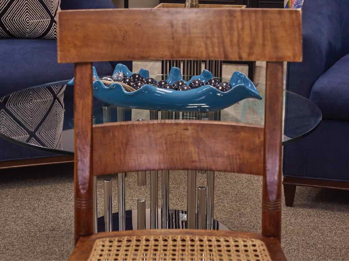 Pair of Caned Seat Side Chairs