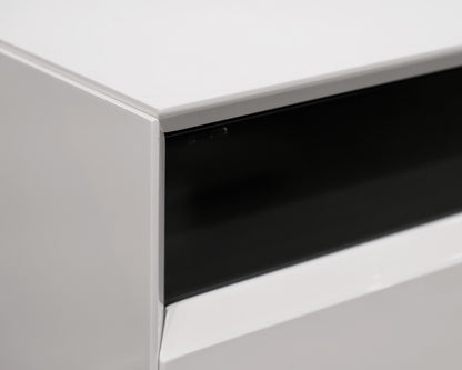 White 3 Drawer Media/Console Table