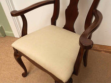 Dark Stained Cherry Arm Dining Chair