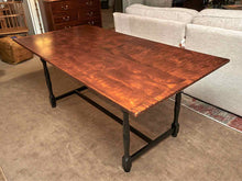 Early American Tiger Maple Farm Dining Table
