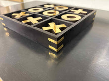 Gold Tic-Tac-Toe in Black Tray