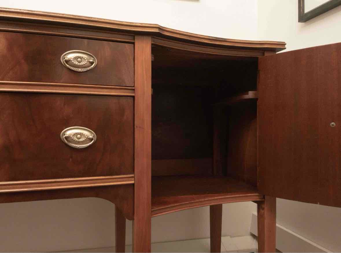 Mahogany Serpentine 2 Drawer & 2 Door Server