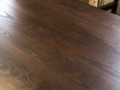 Gat Creek Spartan Double Pedestal Ash Dining Table & Set of 6 Logan Chairs