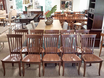 Set of Circle Furniture 10 'Berkeley' Cherry Dining Chairs with Walnut  Finish