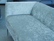 Performance Velvet Silver Gray Tight Back Chrome Legs Loveseat