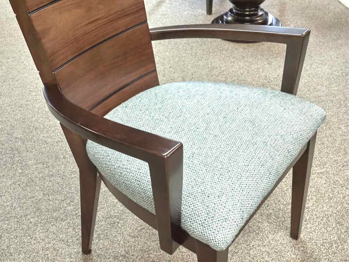 Set of 6 Giorgio Collection Art Deco Dining Chairs with Sunbrella Fabric Seats