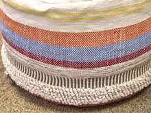 Multicolor Stripe Poof