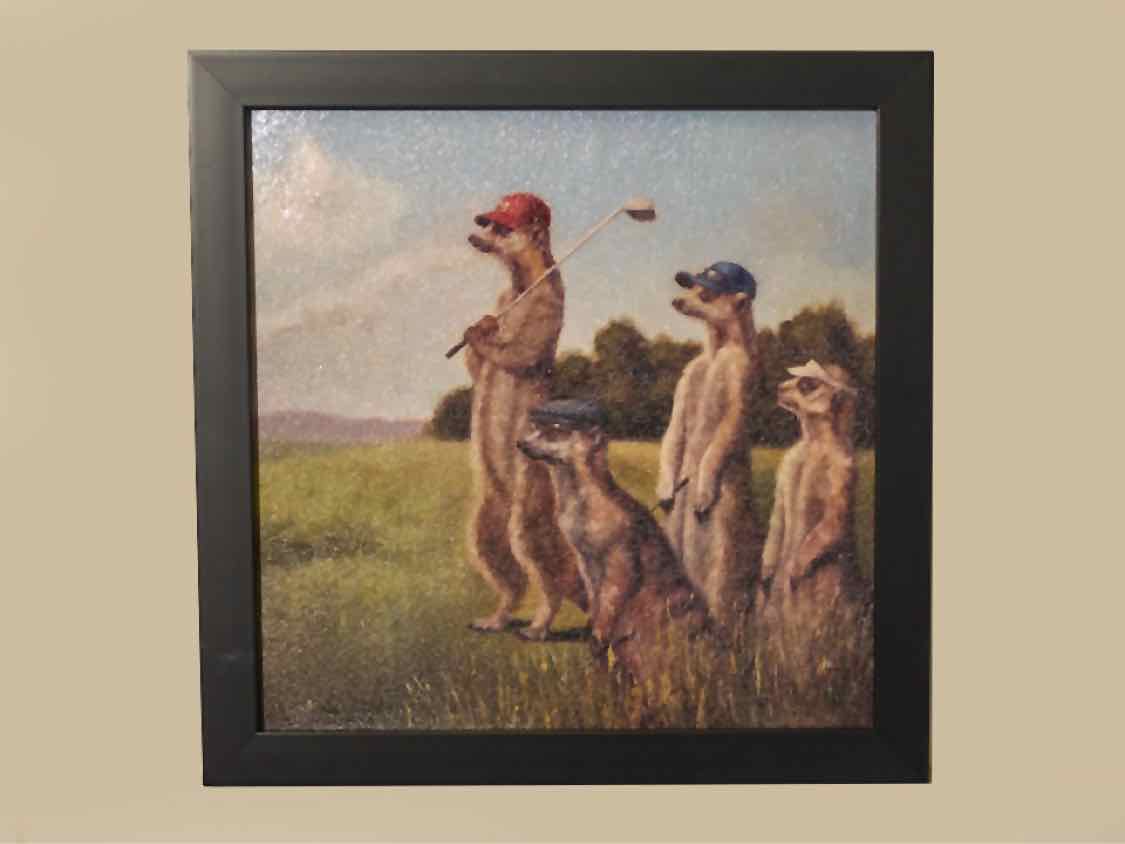 'Mens Day' Textured Print In Black Frame