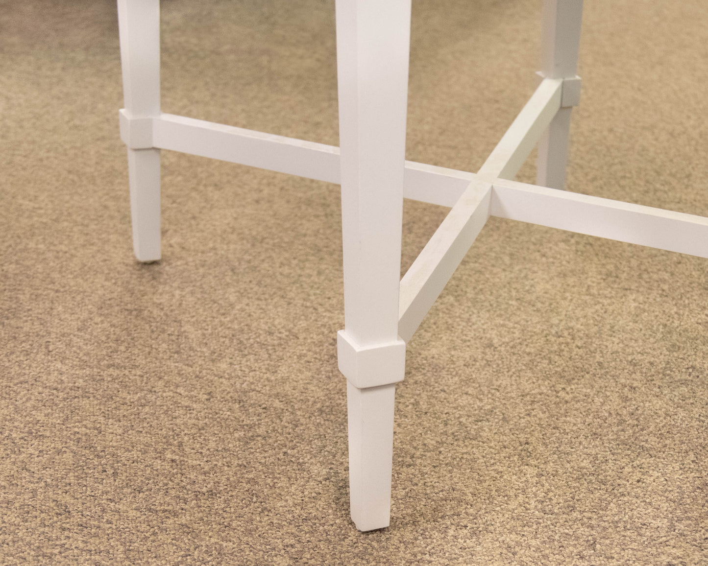 Gat Creek Ava Side Table with Shelf in Classic Paint Snowdrift Finish