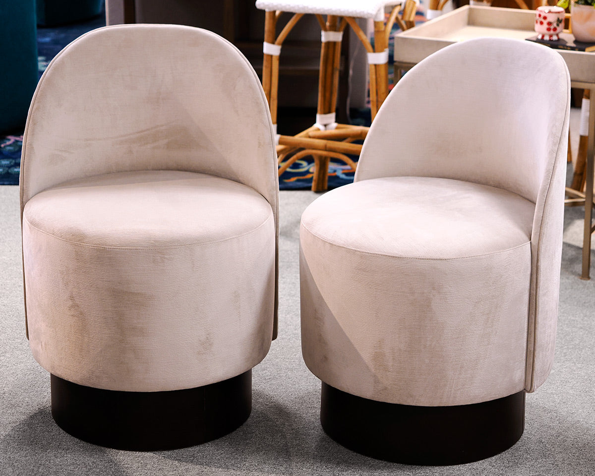 Pair of Mitchell Gold + Bob Williams 'Marguax' Swivel Chairs