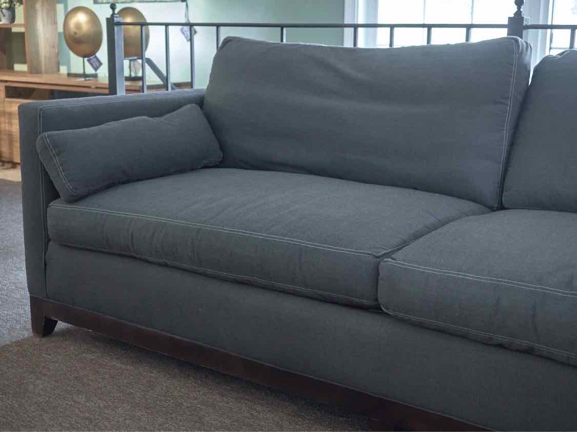 Lee Industries 'Graphite Grey' Upholstered 2 Cushion Sofa