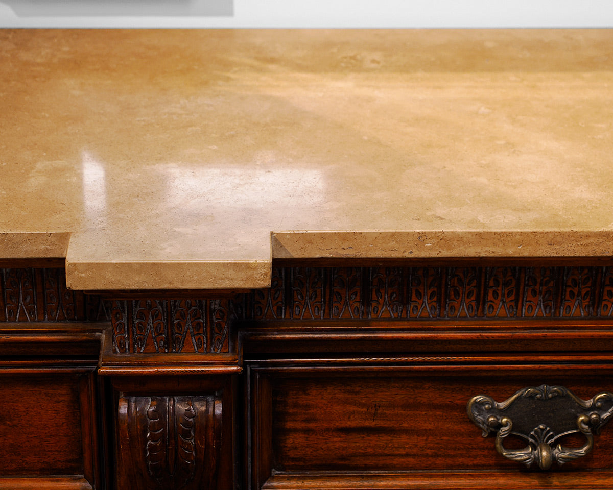 Hickory White Monumental Legends II Marble Top Cherry Buffet