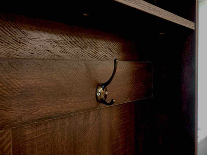 Rustic Dark Stain Hall Tree