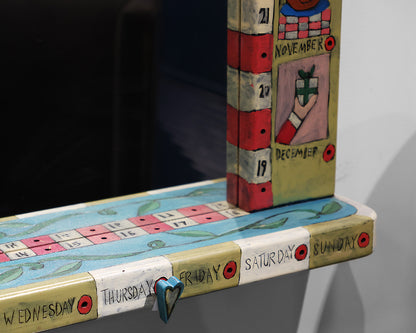 Sticks Whimsical Calendar Mirror With Movable Pegs