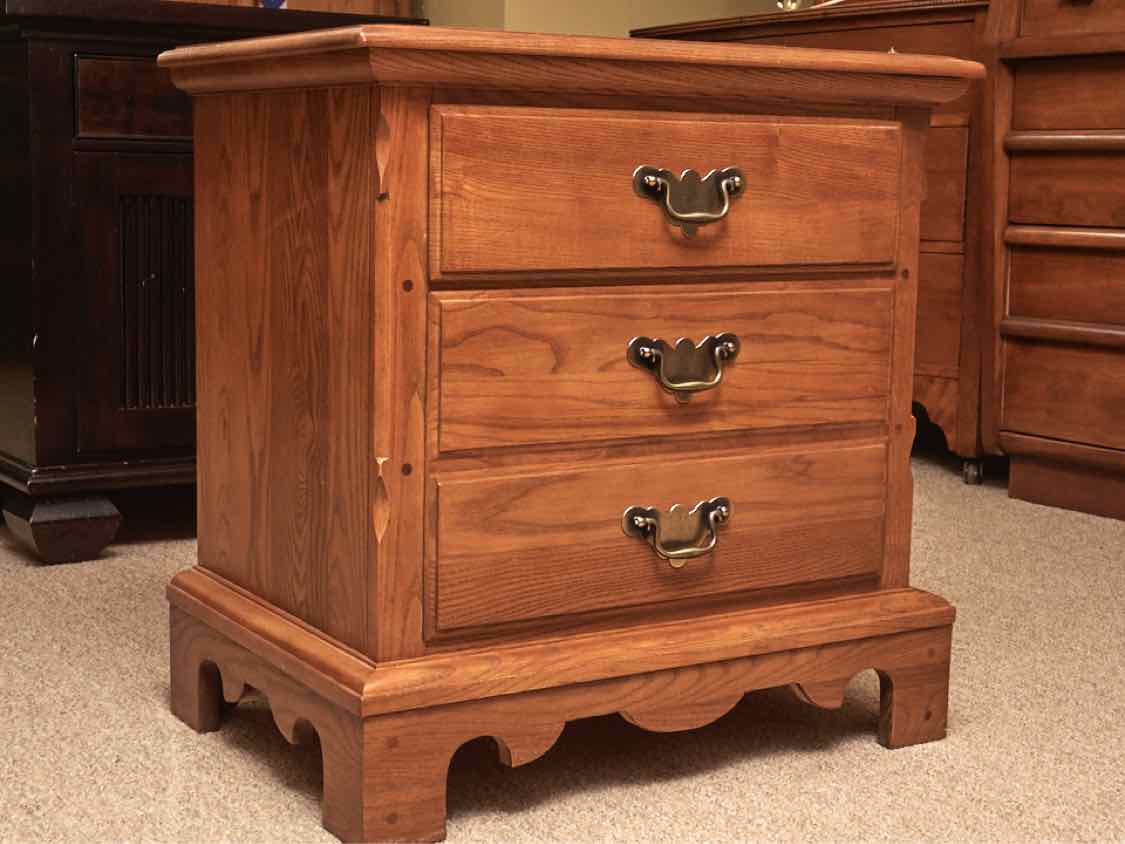 Durham Furniture Oak 2 Drawer  Nightstand