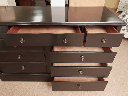 Pottery Barn  Black Finish 9 Drawer Dresser