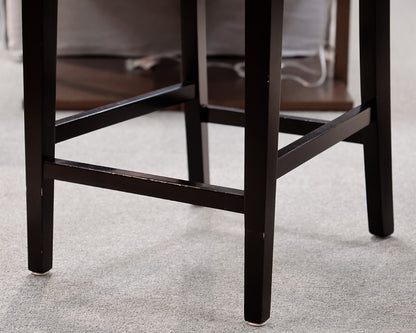 Set of 4 Crate & Barrel Lowe Ocean Leather Counter Stools